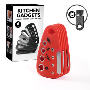 Juego de utensilios de cocina de 10 piezas, juego de herramientas de cocina multifuncionales con pelador, rallador, picador, cortador de pizza y juego de especias para la cocina - Product Image 3