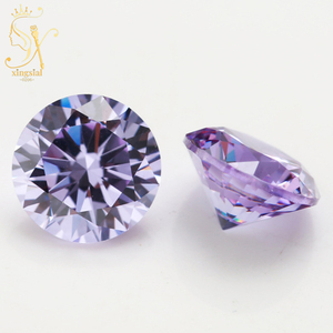 Bán buôn 3mm 12mm 5A + chất lượng màu hoa oải hương vòng Zircon Kim Cương Tổng hợp đá quý lỏng CZ Đá vòng cắt Cubic Zirconia - Product Image 2