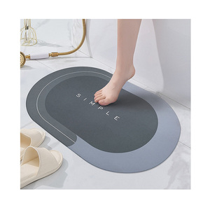 Tapete de Entrada Personalizado de Tierra de Diatomeas Absorbente, Tapete Antideslizante para Baño, Alfombra de Baño - Product Image 1