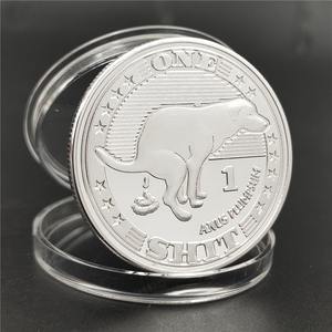 Monedas conmemorativas de aleación de latón con caca de perro impresa UV personalizada pulida y fundida con tema cruzado, artesanías de Metal - Product Image 6