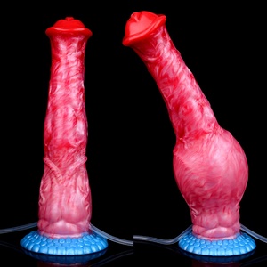 NNSX 10 Inches Horse <b>Dildo</b> with Inflating Knot and Suction Cup Animal Cock Vagina Anal Plug Horse <b>Dildo</b> Ejaculation Stimulate - Product Image 5