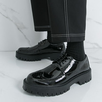 2026 Neue Leder-Halbschuhe für Teenager, niedrige Outdoor-Schnürschuhe, dickbesohlte, modische und vielseitige Freizeitschuhe