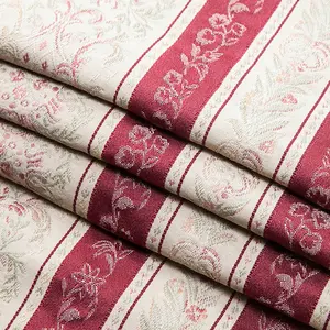 Tùy Chỉnh 100% Spun Polyester Satin Vải Trang Chủ Dệt Jacquard Curtain Vải