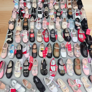 Nuove scarpe da principessa miste da ragazza di primavera strass amore per bambini con fiocco scarpe di cuoio piccole scarpe Stock - Product Image 1