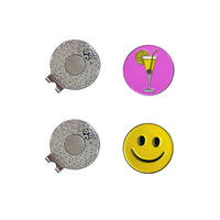 Accessoires de golf Clip magnétique pour chapeau Marqueur de balle en forme de conception personnalisée et ensemble de pinces pour chapeau