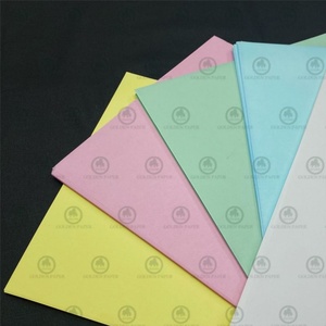 55g Carbonless NCR Paper in Yellow Blue Pink Green CB CFB CF Copy Paper 76X80mm Blue Image - Product Image 6