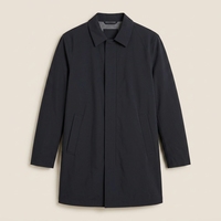 Manteau trench mi-long pour homme AQTQ, col rabattu, patte de boutonnage cachée, résistant à l'eau, pour le bureau, les occasions formelles et le quotidien
