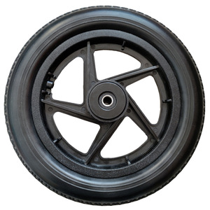Roue de fauteuil roulant en mousse PU de 12 pouces Cheng Jin Vehicles, roue pleine en polyuréthane sans air, accessoires pour fauteuil roulant manuel - Product Image 1