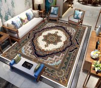 Tapis d'intérieur moderne géométrique, fabriqué à la machine, écologique, super doux, réversible, antidérapant, adapté aux animaux domestiques, pour chambre à coucher