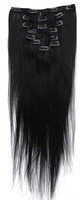 Extensions de cheveux chinois vierges Remy lisses à clipser, 20'' 22'', lot de 8 pièces, haute qualité, pour femmes blanches, vente en gros