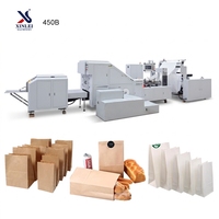 Machine à fabriquer des sacs en papier kraft à fond carré FD450, sacs SOS, sacs d'épicerie, sacs à baguettes, sacs en papier à fond carré