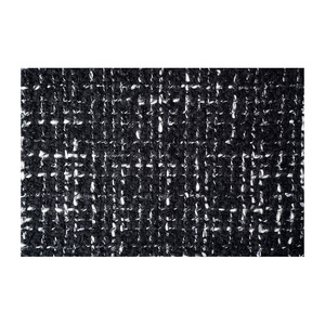 Tissu Tweed Fantaisie Coréen Haut de Gamme Noir-Blanc avec Texture Métallique Texturée, Tissage Personnalisé OEM & ODM - Product Image 1