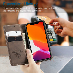เคสหนังแบบพับ <span class=keywords><strong>CaseMe</strong></span> 013 สำหรับ <span class=keywords><strong>iPhone</strong></span> 14 Pro Max 13 12 11 Pro <span class=keywords><strong>XS</strong></span> XR เคสโทรศัพท์แบบพับหนังพร้อมช่องใส่บัตรแม่เหล็ก ดีไซน์ทันสมัย - Product Image 5