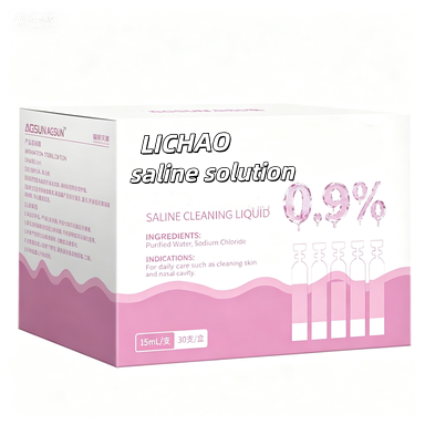 OEM Disposable 0.9% Sodium Chloride Physiological 0.9% Saline Cleaning Solution Made in China Active Ingredient