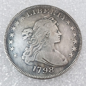 Moneda <span class=keywords><strong>de</strong></span> dólar estadounidense <span class=keywords><strong>de</strong></span> los años 1795, 1796, 1797 y 1798, reproducción <span class=keywords><strong>de</strong></span> la moneda Liberty Americana, colección <span class=keywords><strong>de</strong></span> <span class=keywords><strong>Estados</strong></span> <span class=keywords><strong>Unidos</strong></span>, regalos <span class=keywords><strong>de</strong></span> recuerdo - Product Image 4