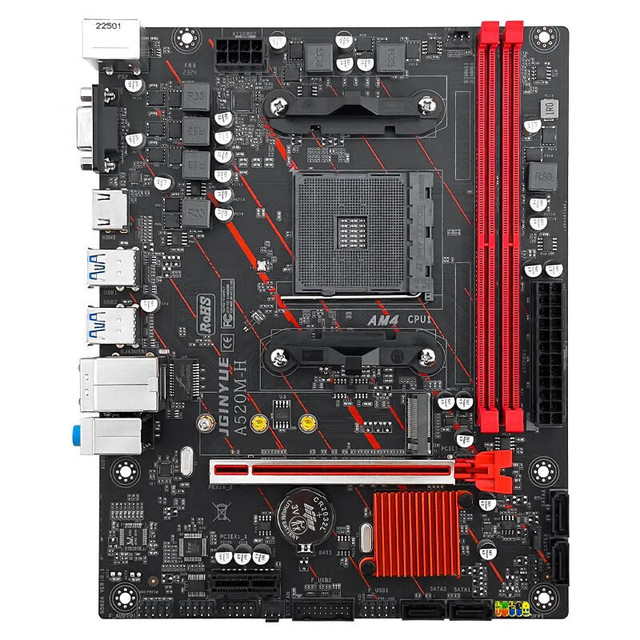 Original New amd A520m DDR4 AM4 Ryzen R3 R5 4000 5000 MATX for Pc Computer Office and Household Use Gaming Motherboard