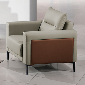 Sofá de oficina en casa de ocio moderno europeo sofá de cuero de silicona 1 + 1 + 3 asientos sofá conjunto de sofá de sala de estar - Product Image 3