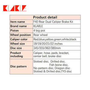 KLAKLE Tuning Brake Systems Kit d'étrier de frein à 4 pistons 380*28MM Disque de frein pour VW <span class=keywords><strong>Golf</strong></span> Gti MK6 - Product Image 6