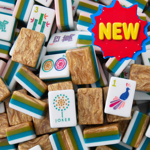 Fichas de Mahjong Acrílicas Modernas Color Rojo Rosa con Diseño Personalizable para Cuatro Jugadores, Color Verde, Portátiles - Product Image 5
