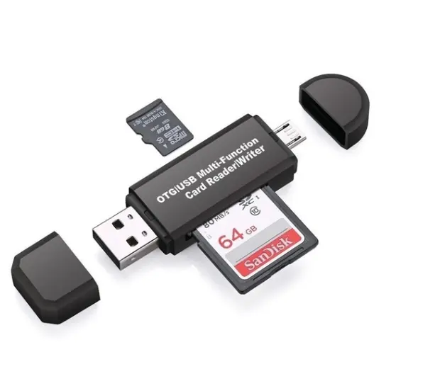 2021 drop shipping USB 2.0 multi function card writer Type C Micro USB OTG Adapter SD TF Card Reader flash drive for mobile