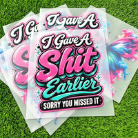 Transferts DTF graphiques à lettres pré-imprimées, couleurs vives, nouveau design, prêts à presser, pour t-shirts et sweats à capuche - Vente en gros usine