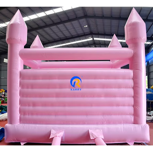 Venta al por mayor comercial Castillo inflable rosa para niños pequeños Casa de rebote Moon Jump PVC 300-500kg Capacidad Soplador Alquiler de fiestas - Product Image 4