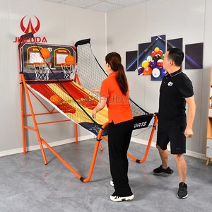 Macchina da Basket Pieghevole Migliorata Facile da Installare, Gioco per <span class=keywords><strong>2</strong></span> <span class=keywords><strong>Giocatori</strong></span> da Interno con Doppio Tabellone Segnapunti Digitale per Adulti e Bambini - Product Image 4