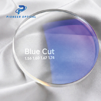 Lentilles optiques Pioneer 1.56 1.60 1.67 1.74 anti-lumière bleue à indice de cylindrisation élevé (CYL) UV420, verres unifocaux anti-lumière bleue
