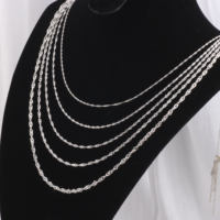 Chaîne de Singapour torsadée en or rempli 14K (1,65 mm) – Collier gourmette anti-ternissement pour la fabrication de bijoux DIY