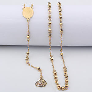 Collana Del <span class=keywords><strong>Rosario</strong></span> cattolico <span class=keywords><strong>In</strong></span> Acciaio Inox <span class=keywords><strong>In</strong></span> Rilievo <span class=keywords><strong>In</strong></span> <span class=keywords><strong>Oro</strong></span> da Uomo Collana Del <span class=keywords><strong>Rosario</strong></span> - Product Image 2