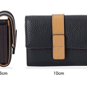 High Quality Vintage Style Short <b>Card</b> <b>Holder</b> <b>Wallet</b> for Men Women Genuine Leather Open Closure RFID Feature Polyester Lining - Product Image 5