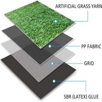 Tapis d'exercice de tapis de gazon artificiel extérieur vert de 20mm pour une utilisation en extérieur Tapis de gazon artificiel durable