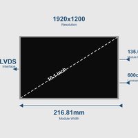 BOE EV101WUM-N20 10,1 Zoll WUXGA TFT LCD Modul 1920x1200 LVDS 600cd/m² IPS Medizinisches Display-Panel mit Hoher Helligkeit