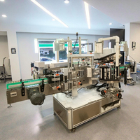 Etiqueteuse électrique automatique à un seul côté, machine d'étiquetage haute vitesse pour bouteilles rondes et plates