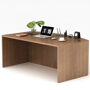 Set di scrivania da ufficio a forma di U con Hutch e schedari di lusso Manager capo CEO tavolo Executive in legno - Product Image 2