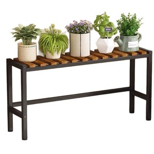Support à fleurs élargi à un seul niveau pour rebords de fenêtre de balcon ; support à fleurs sur pied étroit et long pour balcon, pour pots de fleurs - Product Image 5