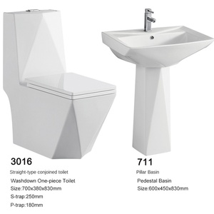 Toilettes modernes à chasse d'eau droite en céramique Bassin allongé à sortie horizontale du Moyen-Orient et de l'Afrique Correspondant à la même <span class=keywords><strong>colonne</strong></span> - Product Image 4