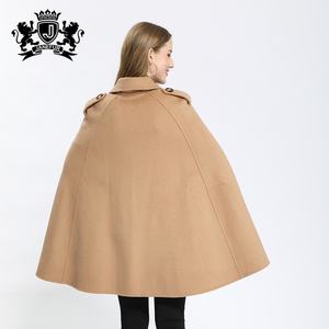 Janefur <strong>Winter</strong> Wool <strong>Cape</strong> Elegant Long Cashmere Fur <strong>Coat</strong> With Real Fox Fur Warm Thicken Women Outwear - Product Image 6