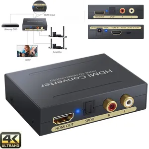 4K HDMI vers HDMI optique SPDIF prise en charge 5.1 + RCA L/R Audio Video Extractor Converter Splitter Adapter