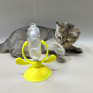 Yeni Plastik Kedi Oyuncak Seti, Yavaş Mama Tahliye Edici Döner Yel Değirmeni Tablası ile Kediler İçin - Toptan - Product Image 1