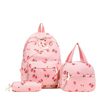 Japanse stijl fruitprint kersen dames studenten casual frisse stijl middelbare school reisrugzak lente polyester rits