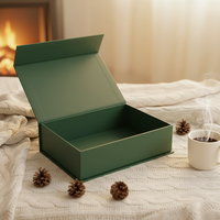 Petite boîte cadeau en carton rigide biodégradable avec fermeture magnétique, impression offset avec revêtement UV en feuille d'argent pour parfums, chaussettes, fourrures