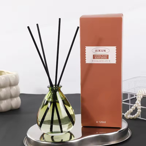 Aikun High Quality Glass <b>Bottle</b> Luxury <b>Mini</b> Christmas Home Fragrance Aroma Vase Eco Friendly DIY BPA Free Reed Diffuser Sets - Product Image 2