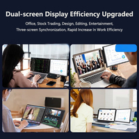 Extension de moniteur portable FHD 1080P IPS de 14 pouces pour ordinateur portable