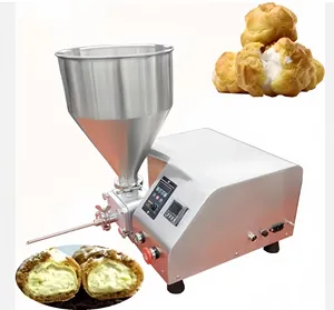 Máquina automática de llenado de pan tostado, máquina de llenado de crema para rosquillas y pan a la venta