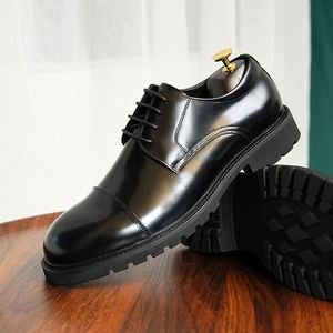 2025 New Style British Formal <b>Shoes</b>-Men's Round-Toe Oxford <b>Shoes</b>-Comfortable Business <b>Shoes</b> with <b>Height</b> <b>Increasing</b> - Product Image 4