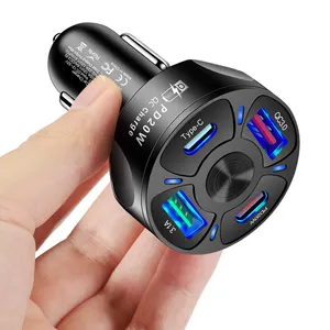 אוניברסלי חדש אקק qc3.0 3.1a 2usb מהיר טעינה מכונית 2 סוג c pd 20w נסיעות מתאם רכב עבור samsung s22 עבור iphone 14