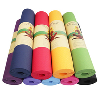 Tapete de Yoga de TPE de Alta Densidad, Antideslizante, Cómodo, Duradero, Fácil de Limpiar, Tapete de Ejercicio para Yoga, Pilates, Entrenamiento