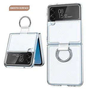 Anti-scratch PC phone case match ring clasp for Samsung Z flip 4