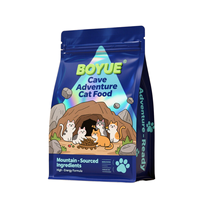 Pochette à fond plat personnalisée en gros avec fermeture éclair |   Sac d'emballage alimentaire refermable pour animaux de compagnie (chats et chiens) avec effet holographique